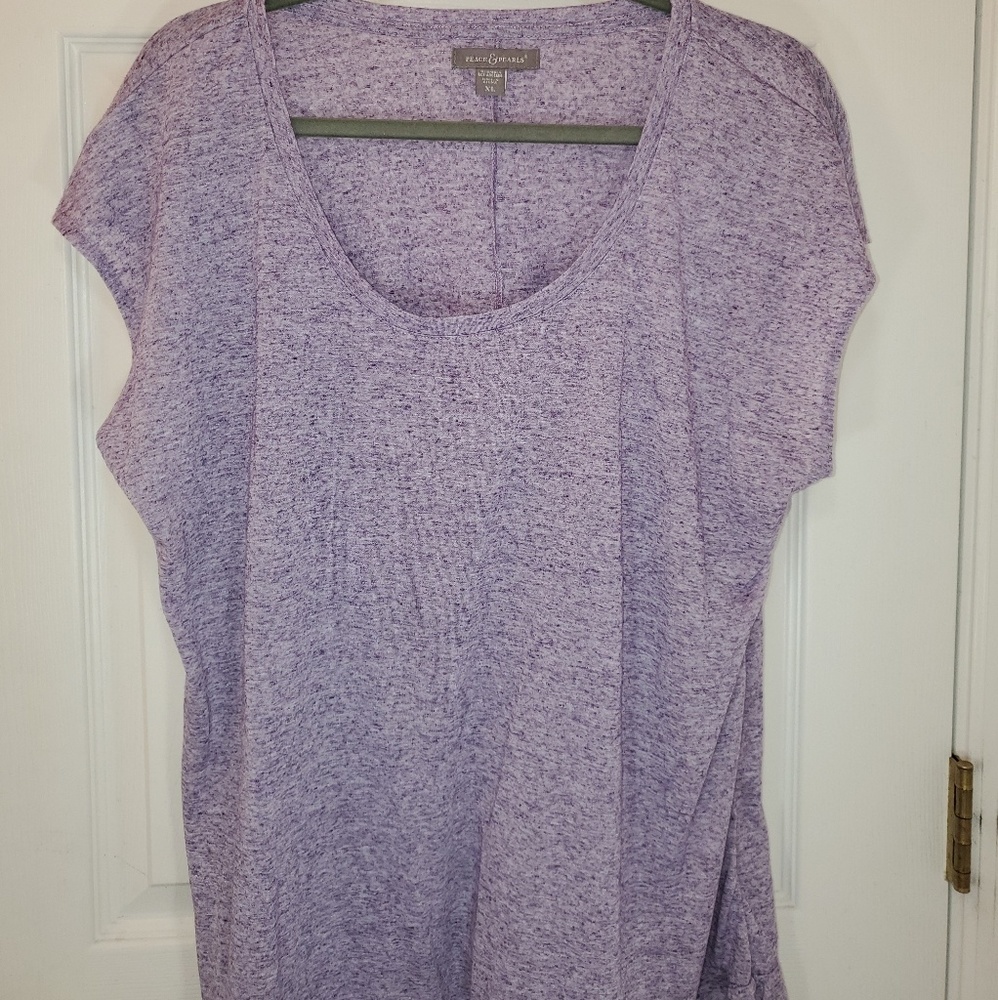 Purple peace&pearls shirt